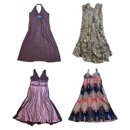 Y2K Earthy Tone Vibe Girls Maxi Dress RE-2927