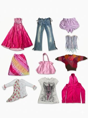 (FV-1011) Y2K Barbiecore Pink Aesthetic Mixed Vintage Collection