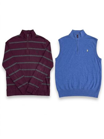 (FV-1016) Polo Quarter Zip Knitwear-Sweater