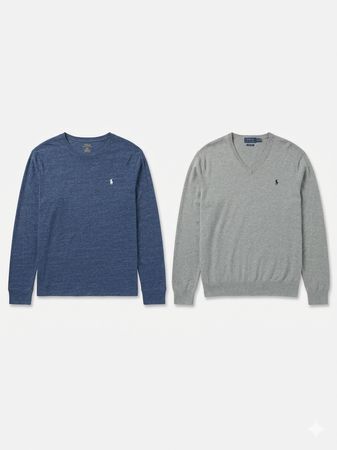 (FV-1023) Polo Mix Knitwear-Sweater