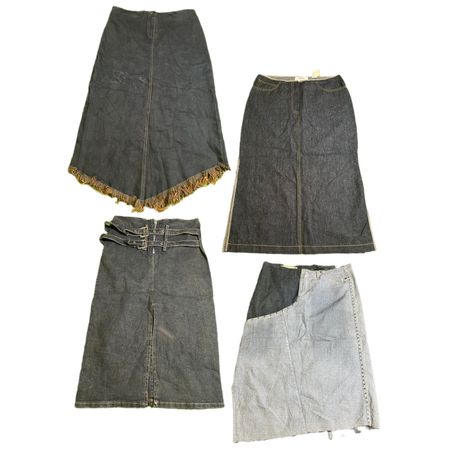Y2K Denim Maxi Skirts RE-2935