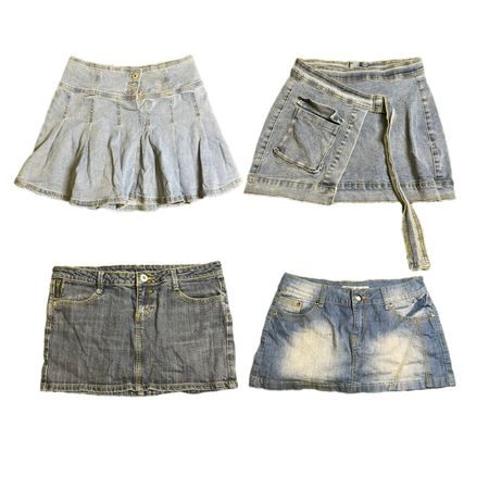 Y2K Sexy Denim Micro Mini Skirts RE-2938