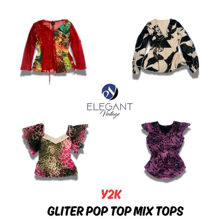 Y2K Glitter Pop Top Mix Tops - EV0900