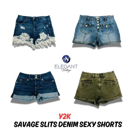 Y2K Savage Slits Denim Sexy Shorts - EV0966