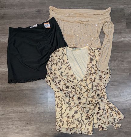 4516 - Y2K-Stil Blusen, Crop Top, Röcke