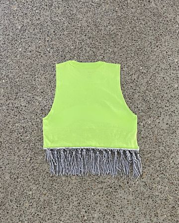 Upcycled Y2K Fringe Hem Reworked Tee