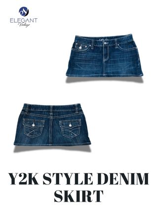 UPCYCLED Y2K Denim Skirts - EVR0249