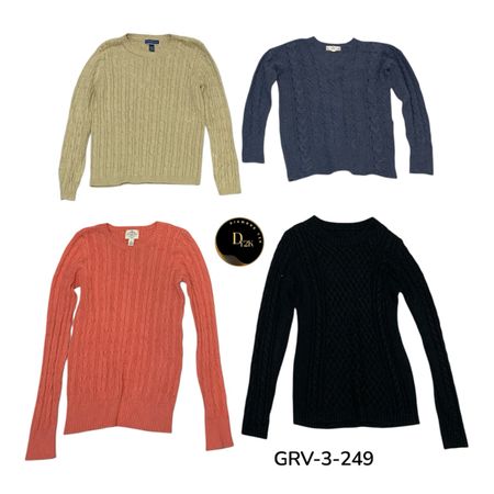 Trendy Cable Net Sweater – Lightweight Knit Top for Fall & Winter (GRV-3-249)