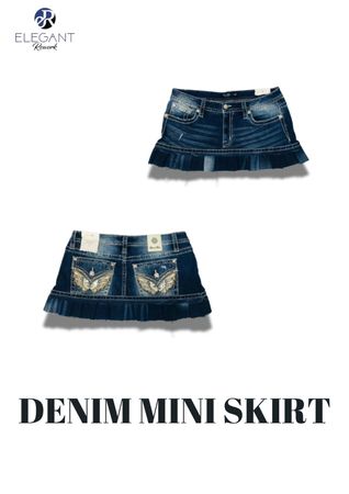 UPCYCLED Denim Mini Skirts - EVR0230