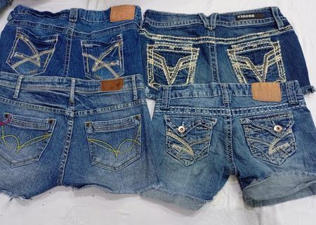 CR7105 Short en Denim Recyclé Mini