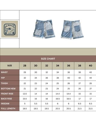 Upcycled Patchwork Denim Shorts