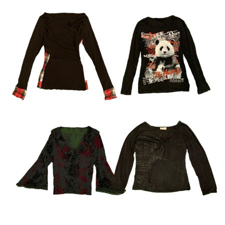 Y2K Gothic Vibe Printed Full Sleeve Tops RW-1715