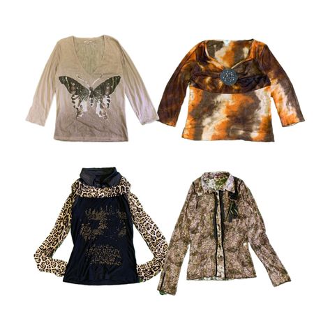Y2K  Nature Vibe Printed Long Sleeve Tops RW-1717