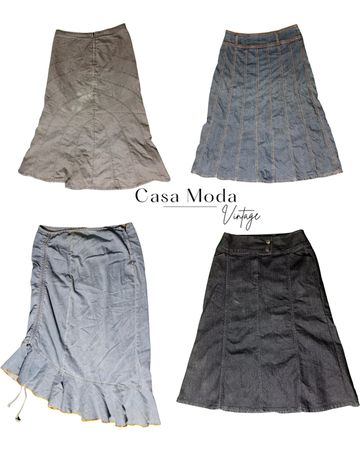 2703-1 Saias Maxi de Denim 5pcs