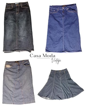 2703-4 Saia de Jeans Y2k 7Pcs