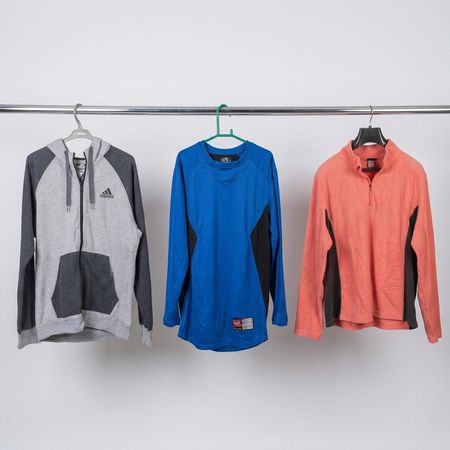 Mixed Branded Hoodies, Sweatshirts & Tops Bundle – Adidas, Puma, Nautica, Rawlings, Boston Bruins & More