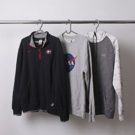 Mixed Branded Hoodies & Sweatshirts Bundle – Champion, Under Armour, Nike, Hurley, Reebok, NASA & More