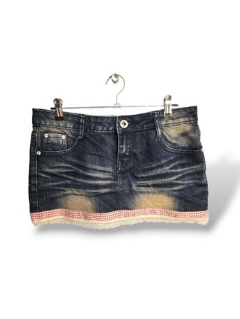 JUPE VOLANT EN DENIM RECYCLÉ