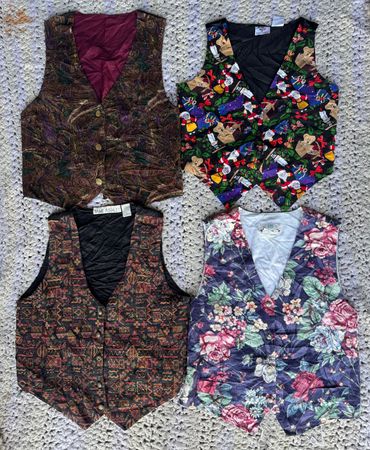 Coletes de bordado em denim 20 peças