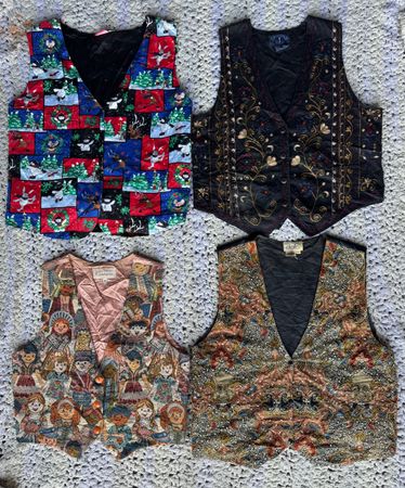 Coletes de bordado em denim 20 peças