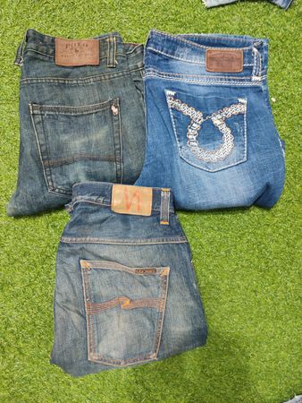 Custom handpick Nudie , y2k, RL jeans