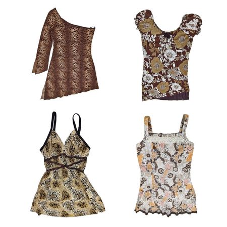 Y2K Busy Grunge Mini Dresses