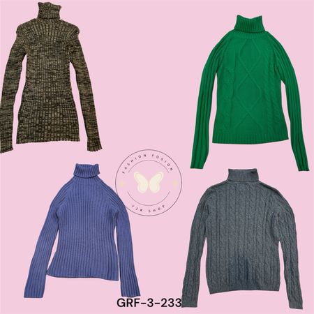 Women’s High Neck Sweater – Soft Ribbed Winter (GRF-3-233)