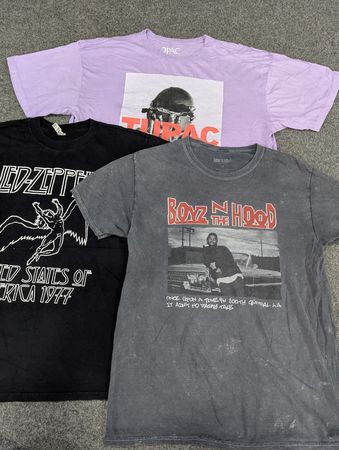 CRZ2123 Music Print T-Shirts