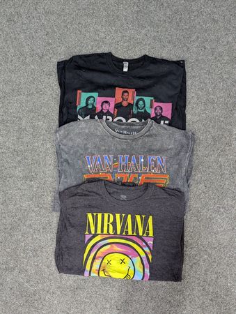 CRZ2133 Music Print T-Shirts