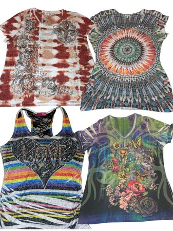 Y2K Printed Baby Tees | V-T398