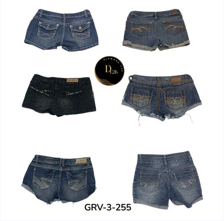 Y2K Washed Denim Mini Shorts – Trendy Summer Fit (GRV-3-255)