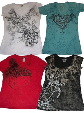 Y2K Gothic Baby Tees | V-T397