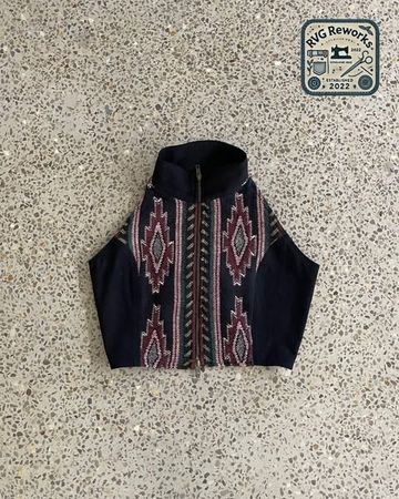 Upcycled Dual-Zip Halter Top