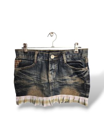 アップサイクルドデニムフリルスカート