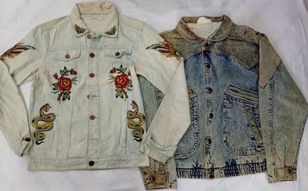 CR7124 Vintage Mixed Branded Denim Jackets