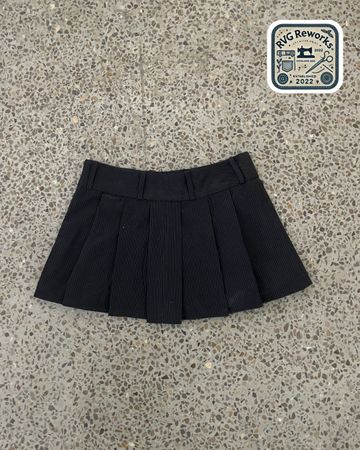 Upcycled Pleated Mini Skirt