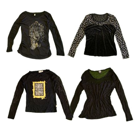 Y2K Gothic Vibe Printed Long Sleeve Tops RW-1728