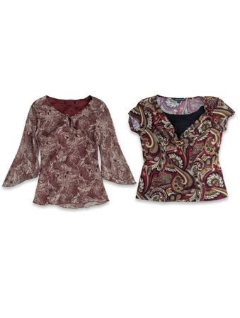 (FV-1028) Leopard & Geometric Print Top – Y2K Streetwear Casual Outfit