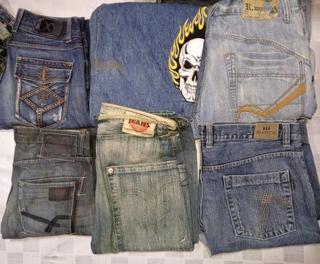 ROYAL BLUE AND OTHER BRAND JEANS (MR916)