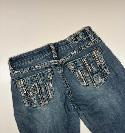 Y2k embroidery bootcut jeans