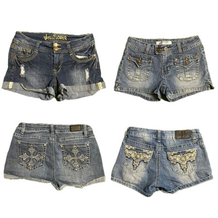 Y2K Unique Denim Sexy Shorts (TVL-409)