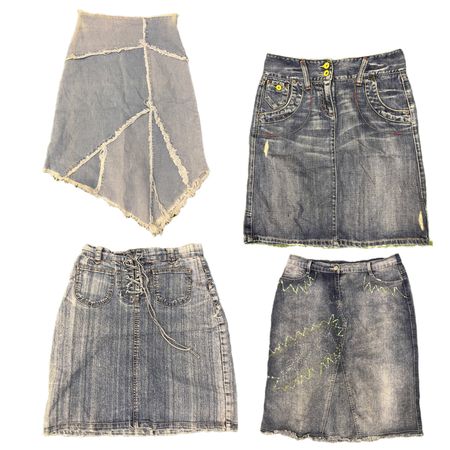 Y2K Denim Midi Skirts RE-2953