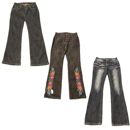 Y2K Unique Embroidery Jeans RE-2956