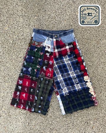 Upcycled Boro Patchwork Jorts
