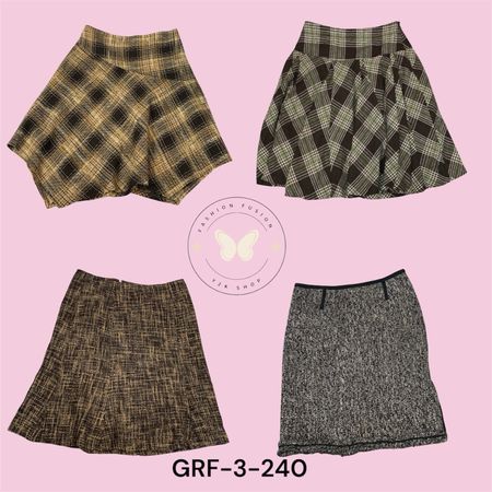 Women’s Premium Wool A-Line Skirt – Winter Classic Midi (GRF-3-240)