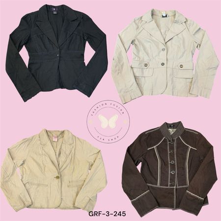 Women’s Button-Front Cotton Jacket – Casual Everyday Style (GRF-3-245)