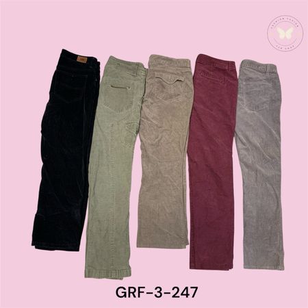 Women’s High-Waist Corduroy Trousers – Comfortable & Stylish (GRF-3-247)