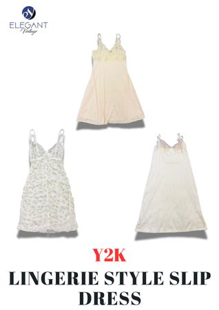 Y2K Lingerie Style Slip Dress - EV2232