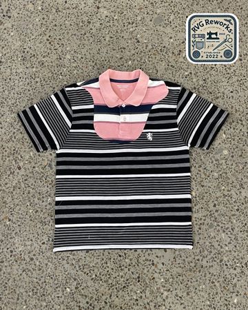 Upcycled Panelled Polo Shirt