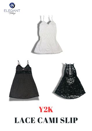 Y2K Lace Cami Slip Tops - EV2233